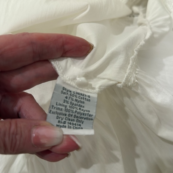 Johnny Was Cream Long Sleeve V-Neck Sundress - Picture 11 of 11